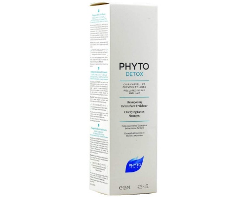 Phyto Phytodetox Shampoo Καθαριστικό Αποτοξινωτικό Σαμπουάν, πλούσιο σε μαλακτικά φυτά και συνδυάζει ισχυρές καθαριστικές ιδιότητες 125ml 