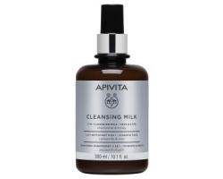 Apivita Cleansing Milk Απαλό γαλάκτωμα με χαμομήλι και μέλι, που καθαρίζει αποτελεσματικά, απομακρύνει μακιγιάζ και ρύπους από πρόσωπο και μάτια  300ml   Apivita Cleansing Milk Απαλό γαλάκτωμα με χαμομήλι και μέλι, που καθαρίζει αποτελεσματικά, απομακρύνει μακιγιάζ και ρύπους από πρόσωπο και μάτια  300ml