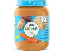 Nestle NaturNes Bio, Έτοιμη Βιολογική Τροφή με Κούς Κούς και Κοτόπουλο 9+m, 190gr