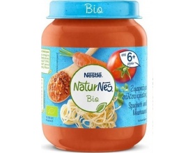 Nestle NaturNes Bio, Έτοιμη Βιολογική Βρεφική Τροφή απο Μακαρόνια με Σάλτσα Κρέατος 6+m, 190ml