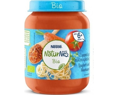 Nestle NaturNes Bio, Έτοιμη Βιολογική Βρεφική Τροφή απο Μακαρόνια με Σάλτσα Κρέατος 6+m, 190ml Nestle NaturNes Bio, Έτοιμη Βιολογική Βρεφική Τροφή απο Μακαρόνια με Σάλτσα Κρέατος 6+m, 190ml