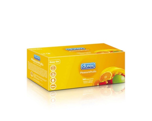 DUREX Προφυλακτικά με αρώματα και γεύσεις: μπανάνα, φράουλα, πράσινο μήλο και πορτοκάλι 144 τμχ  DUREX Προφυλακτικά με αρώματα και γεύσεις: μπανάνα, φράουλα, πράσινο μήλο και πορτοκάλι 144 τμχ