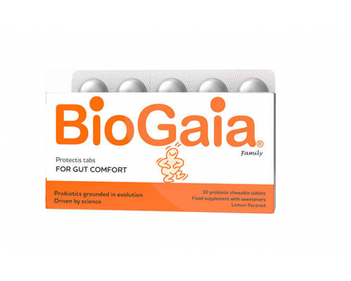 BioGaia ProTectis Family Προβιοτικά με ευχάριστη γεύση Λεμόνι, 10 chew. tabs BioGaia ProTectis Family Προβιοτικά με ευχάριστη γεύση Λεμόνι, 10 chew. tabs