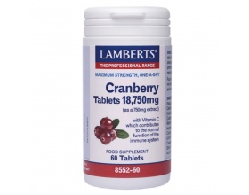 Lamberts Cranberry 18,750mg για την Υγεία του Ουροποιητικού, 60 Ταμπλέτες  