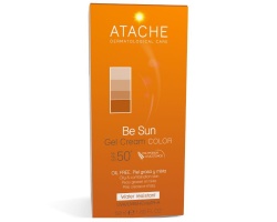 Atache Be Sun Gel-Cream Color SPF50+ Αντηλιακή Κρέμα Προσώπου με Χρώμα για Μεικτή/Λιπαρή Επιδερμίδα, 50ml