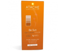 Atache be sun Gel-Cream Color SPF 50+ Πολύ υψηλή αντηλιακή προστασία με χρώμα Για μεικτή-λιπαρή επιδερμίδα, 50ml Atache be sun Gel-Cream Color SPF 50+ Πολύ υψηλή αντηλιακή προστασία με χρώμα Για μεικτή-λιπαρή επιδερμίδα, 50ml