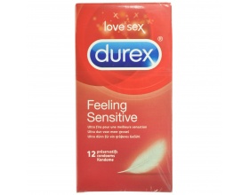 Durex Feeling Sensitive Πολύ λεπτά προφυλακτικά για καλύτερη αίσθηση, 12τμχ
