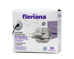 Power Health Fleriana,Πλακίδια για κουνούπια & σκνίπες μαζί με Ηλεκτρική Συσκευή 30 πλακίδια 