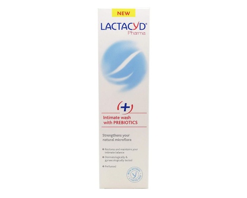 Lactacyd Pharma Intimate Wash with Prebiotics Καθαριστικό ευαίσθητης περιοχής με πρεβιοτικά 250 ml  Lactacyd Pharma Intimate Wash with Prebiotics Καθαριστικό ευαίσθητης περιοχής με πρεβιοτικά 250 ml