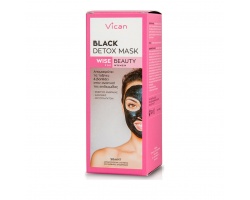 Vican Wise Beauty Black Detox Mask Μάσκα προσώπου με ενεργό άνθρακα, 50ml