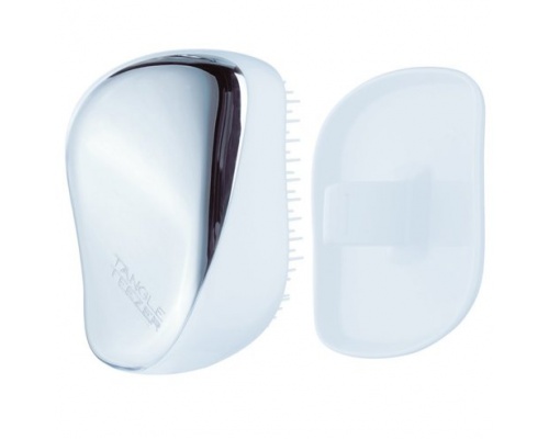 Tangle Teezer Compact Styler Detangling Hairbrush Baby Blue Chrome Χωρίς Λαβή σε Μπλε Χρώμα, 1τμχ Tangle Teezer Compact Styler Detangling Hairbrush Baby Blue Chrome Χωρίς Λαβή σε Μπλε Χρώμα, 1τμχ