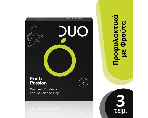 DUO  Fruits Passion Προφυλακτικά 3τμχ  DUO  Fruits Passion Προφυλακτικά 3τμχ