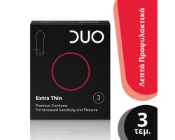 DUO Extra Thin Προφυλακτικά  3τμχ  DUO Extra Thin Προφυλακτικά  3τμχ