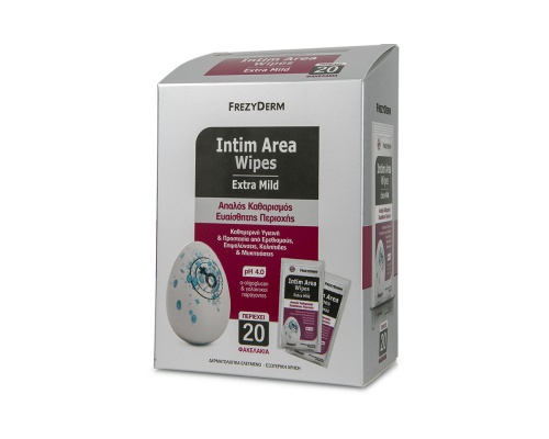 Frezyderm Intim Area Wipes Απαλός Καθαρισμός Ευαίσθητης Περιοχής, 20 Wipes  Frezyderm Intim Area Wipes Απαλός Καθαρισμός Ευαίσθητης Περιοχής, 20 Wipes