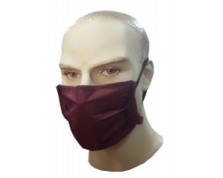 Μάσκα Προστασίας Υφασμάτινη για Πολλαπλές Χρήσεις Χρώμα Μπορντό, 1 τεμάχιο  
