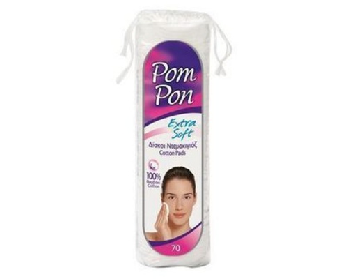 Pom Pon Extra Soft Δίσκοι Ντεμακιγιάζ, 70τμχ Pom Pon Extra Soft Δίσκοι Ντεμακιγιάζ, 70τμχ