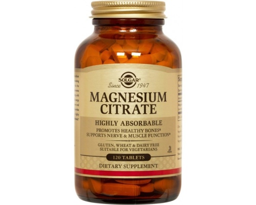 SOLGAR Citrate Magnesium 200mg  Βοηθά στην ομαλοποίηση των συμπτωμάτων που σχετίζονται με το στρες, ενώ παράλληλα προάγει την ομαλή παραγωγή ενέργειας στο σώμα 120 ταμπλέτες SOLGAR Citrate Magnesium 200mg  Βοηθά στην ομαλοποίηση των συμπτωμάτων που σχετίζονται με το στρες, ενώ παράλληλα προάγει την ομαλή παραγωγή ενέργειας στο σώμα 120 ταμπλέτες