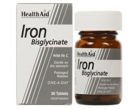 Health Aid IRΟΝ Bisglycinate with Vit C,Βοηθάει στην μεταφορά θρεπτικών συστατικών στον οργανισμό, προσδίδοντας δύναμη, ζωτικότητα και ενέργεια  30 ταμπλέτες Health Aid IRΟΝ Bisglycinate with Vit C,Βοηθάει στην μεταφορά θρεπτικών συστατικών στον οργανισμό, προσδίδοντας δύναμη, ζωτικότητα και ενέργεια  30 ταμπλέτες