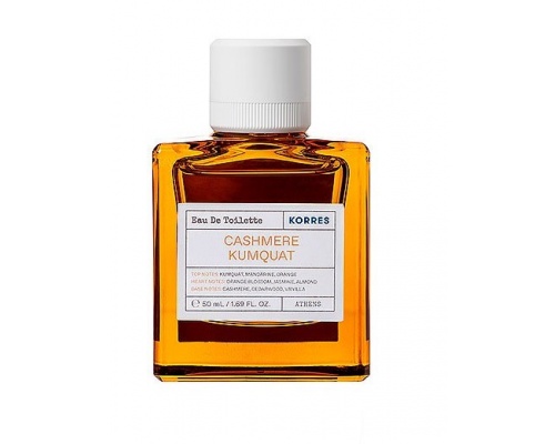 Korres  Cashmere Kumquat Eau De Toilette Εκλεπτυσμένη μυρωδιά με απαλές νότες από άνθη προτοκαλιάς και βανίλιας 50ml   Korres  Cashmere Kumquat Eau De Toilette Εκλεπτυσμένη μυρωδιά με απαλές νότες από άνθη προτοκαλιάς και βανίλιας 50ml