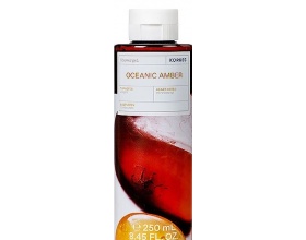 Korres Shower Gel Oceanic Amber Αφρόλουτρο Φρέσκο άρωμα θαλασσινού νερού, παράλληλα με μία γλυκιά και ζεστή μυρωδιά ρητίνης 250ml