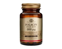 Solgar Folacin (Folic Acid) 800ug Φυλλικό οξύ,Βοηθάει στην αξιοποίηση των πρωτεϊνών, στον σχηματισμό του αίματος & στη μείωση της βλαπτικής ομοκυστεΐνης 100 ταμπλέτες Solgar Folacin (Folic Acid) 800ug Φυλλικό οξύ,Βοηθάει στην αξιοποίηση των πρωτεϊνών, στον σχηματισμό του αίματος & στη μείωση της βλαπτικής ομοκυστεΐνης 100 ταμπλέτες
