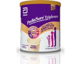 Abbott Pediasure Triplesure Συμπλήρωμα Διατροφής σε μορφή Γάλακτος για παιδιά 1-10 ετών με Γεύση Βανίλια, 400gr Abbott Pediasure Triplesure Συμπλήρωμα Διατροφής σε μορφή Γάλακτος για παιδιά 1-10 ετών με Γεύση Βανίλια, 400gr