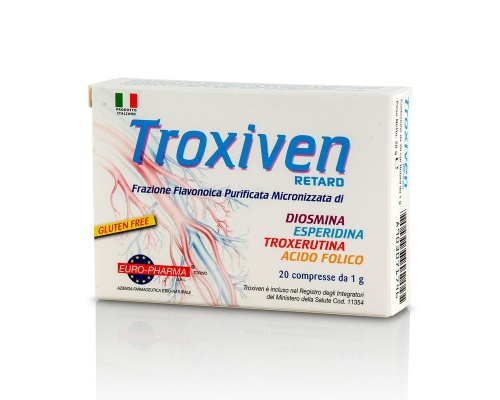 ΒΙΟΝΑΤ Troxiven Retard Συμπλήρωμα Διατροφής για την υγεία των αγγείων, κατάλληλο για αιμορροΐδες, κιρσούς, φλεβίτιδα και ευρυαγγείες 20 δισκία     ΒΙΟΝΑΤ Troxiven Retard Συμπλήρωμα Διατροφής για την υγεία των αγγείων, κατάλληλο για αιμορροΐδες, κιρσούς, φλεβίτιδα και ευρυαγγείες 20 δισκία