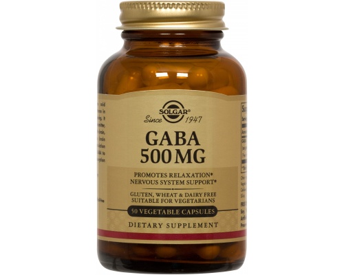 SOLGAR GABA 500mg Συμπλήρωμα διατροφής αμινοξύ Βοηθάει στην αϋπνία,Έχει αντισπασμωδικές & αντιυπερτασικές ιδιότητες, 50 κάψουλες  SOLGAR GABA 500mg Συμπλήρωμα διατροφής αμινοξύ Βοηθάει στην αϋπνία,Έχει αντισπασμωδικές & αντιυπερτασικές ιδιότητες, 50 κάψουλες