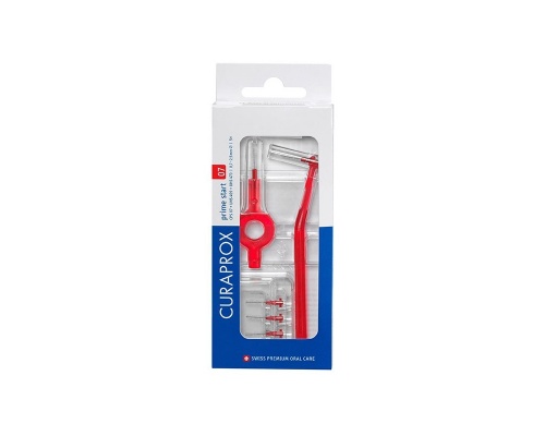 Curaprox Prime Start 07 , CPS07 0,7-2,5mm Μεσοδόντια Βουρτσάκια Κόκκινο 5 τεμάχια