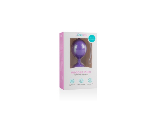 EasyToys Wiggle Duo Kegel Ball - Purple Κολπικές Μπάλες χρώμα μώβ 1 τεμάχιο 