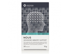 AGAN NOUS Advanced Memory Support Συμπλήρωμα διατρόφης για ενίσχυση της συγκέντρωσης, της σκέψης, της πνευματικής διαύγειας και της μνήμης 30 Φυτικές Κάψουλες  