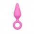 EasyToys Pointy Pink Butt Plug With Pull Ring  Πρωκτική Σφήνα χρώμα ρόζ 1 τεμάχιο 