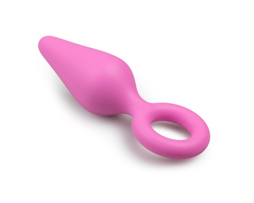 EasyToys Pointy Pink Butt Plug With Pull Ring  Πρωκτική Σφήνα χρώμα ρόζ 1 τεμάχιο 