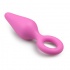 EasyToys Pointy Pink Butt Plug With Pull Ring  Πρωκτική Σφήνα χρώμα ρόζ 1 τεμάχιο 
