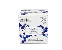 Sostar Anti-Pollution Skin Detox Night Cream Kρέμα Nυκτός για θρέψη και αποτοξίνωση της επιδερμίδας απο τους αστικούς ρύπους 50ml 