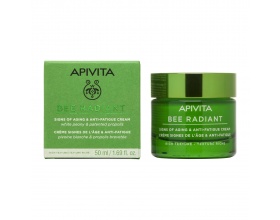 Apivita Bee Radiant Peony Rich Texture, Κρέμα για Σημάδια Γήρανσης & Ξεκούραστη Όψη Πλούσια Υφής με λευκή παιώνια & πρόπολη 50ml 