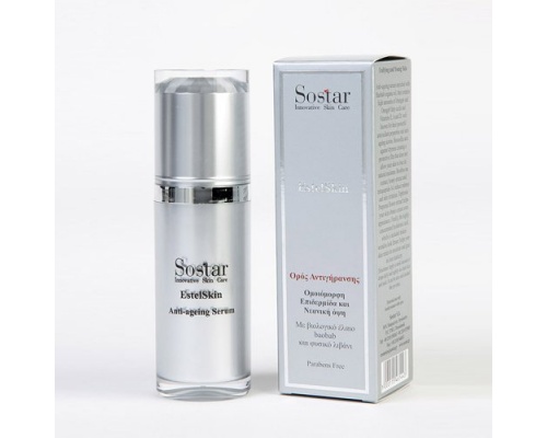Sostar EstelSkin Ορός Αντιγήρανσης με Βιολογικό Έλαιο Baobab & Φυσικό Λιβάνι 30ml  Sostar EstelSkin Ορός Αντιγήρανσης με Βιολογικό Έλαιο Baobab & Φυσικό Λιβάνι 30ml