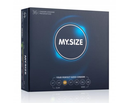 MY SIZE Προφυλακτικά με Πλάτος 53 mm, 36 τμχ MY SIZE Προφυλακτικά με Πλάτος 53 mm, 36 τμχ