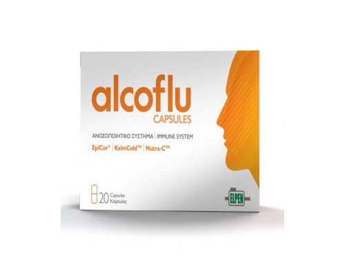 Elpen Alcoflu, Συπλήρωμα Διατροφής Για Ισχυρό και Θωρακισμένο Ανοσοποιητικό, 20 κάψουλες