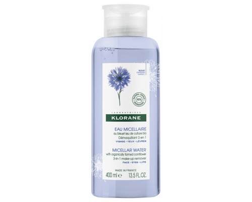 Klorane Eau Démaquillante Apaisante au Bleuet Νερό καθαρισμού Αφαιρεί απαλά το μακιγιάζ από τα χείλη έως τα μάτια, αφήνοντας το δέρμα καθαρό και φρέσκο 400ml Klorane Eau Démaquillante Apaisante au Bleuet Νερό καθαρισμού Αφαιρεί απαλά το μακιγιάζ από τα χείλη έως τα μάτια, αφήνοντας το δέρμα καθαρό και φρέσκο 400ml