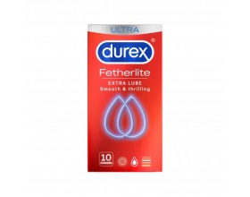 Durex Fetherlite Έξτρα Λεπτά Με Έξτρα Λιπαντικό, 10 τμχ