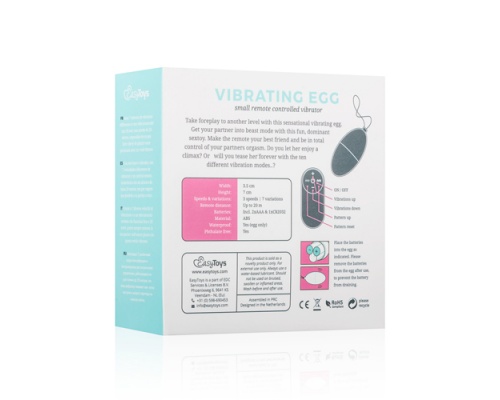 EasyToys Vibrating Egg Με Τηλεχειριστήριο Χρώμα Ροζ, 1 τμχ EasyToys Vibrating Egg Με Τηλεχειριστήριο Χρώμα Ροζ, 1 τμχ