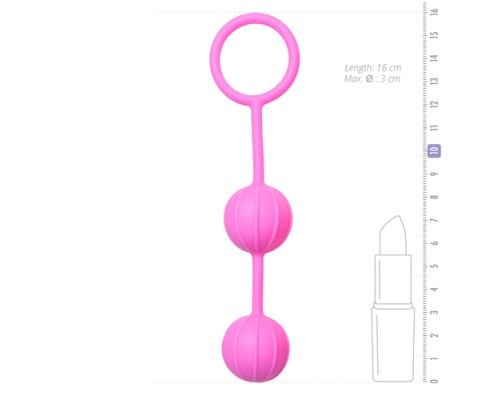 Easytoys Vertical Ribbed Geisha Χάντρες Με Χρώμα Ροζ, 1 τμχ Easytoys Vertical Ribbed Geisha Χάντρες Με Χρώμα Ροζ, 1 τμχ