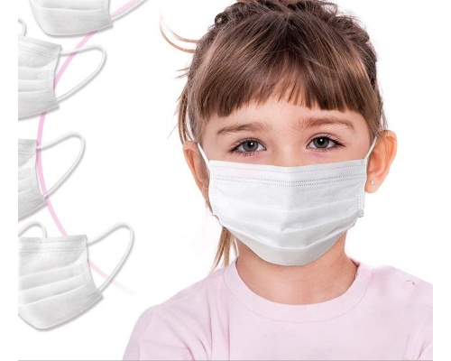 MASK 3PLY DISPOSABLE KIDS Μάσκα για παιδιά χρώμα άσπρο,10 τμχ  MASK 3PLY DISPOSABLE KIDS Μάσκα για παιδιά χρώμα άσπρο,10 τμχ