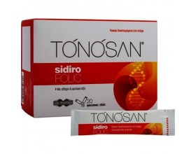 Uni-Pharma TONOSAN sidiroFOLIC Κοκκία διασπειρώμενα στο στόμα σίδηρο & φυλλικό οξύ 20 φακελίσκοι 