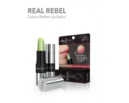 REAL REBEL Colour perfect Lip Balm που ενισχύει και τονίζει το φυσικό χρώμα των χειλιών 3,6g 
