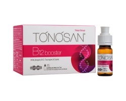 Uni-Pharma TONOSAN Β12 booster Πόσιμο διάλυμα με βιταμίνη Β12 ,γλουταμίνη & σερίνη 15 φιαλίδια μιας δόσης των 7 ml 
