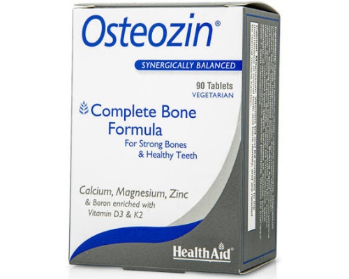 Health Aid Osteozin Συμπλήρωμα διατροφής με ενεργά συστατικά για δυνατά οστά 90 ταμπλέτες 