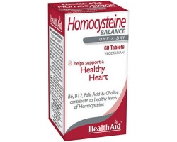Health Aid Homocysteine Balance, Συμπλήρωμα Διατροφής για φυσιολογικό μεταβολισμό ομοκυστεϊνης με βιταμίνες B6 , B12 60 ταμπλέτες Health Aid Homocysteine Balance, Συμπλήρωμα Διατροφής για φυσιολογικό μεταβολισμό ομοκυστεϊνης με βιταμίνες B6 , B12 60 ταμπλέτες