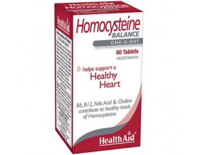 Health Aid Homocysteine Balance, Συμπλήρωμα Διατροφής για φυσιολογικό μεταβολισμό ομοκυστεϊνης με βιταμίνες B6 , B12 60 ταμπλέτες Health Aid Homocysteine Balance, Συμπλήρωμα Διατροφής για φυσιολογικό μεταβολισμό ομοκυστεϊνης με βιταμίνες B6 , B12 60 ταμπλέτες